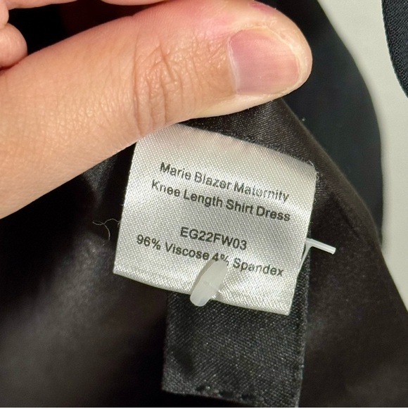 Emilia George Marie Blazer Transitional Maternity Knee Length Shirt Dress Sz XS - Picture 9 of 11